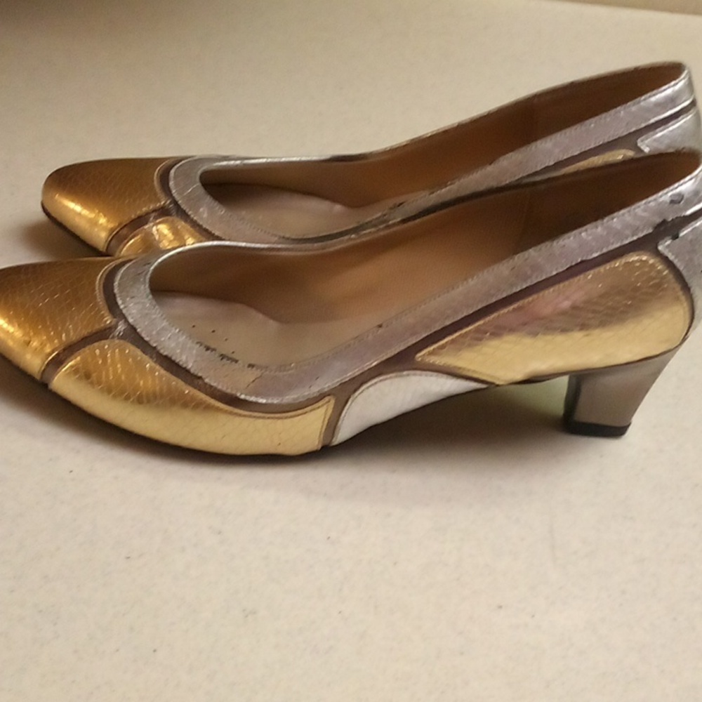Metallic Gold/Silver 2" Heels by Selby - Picture 6 of 7